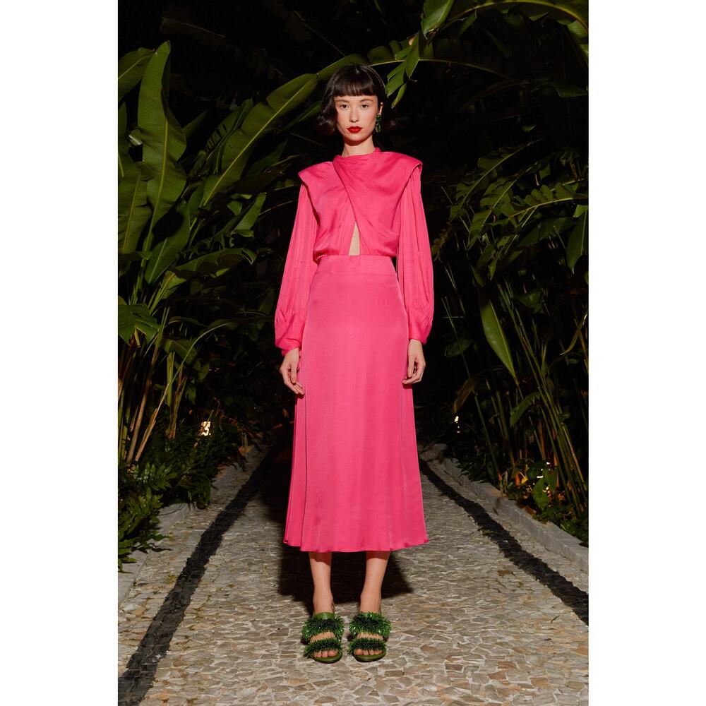 FARM Rio Vibrant Pink Maxi Dress